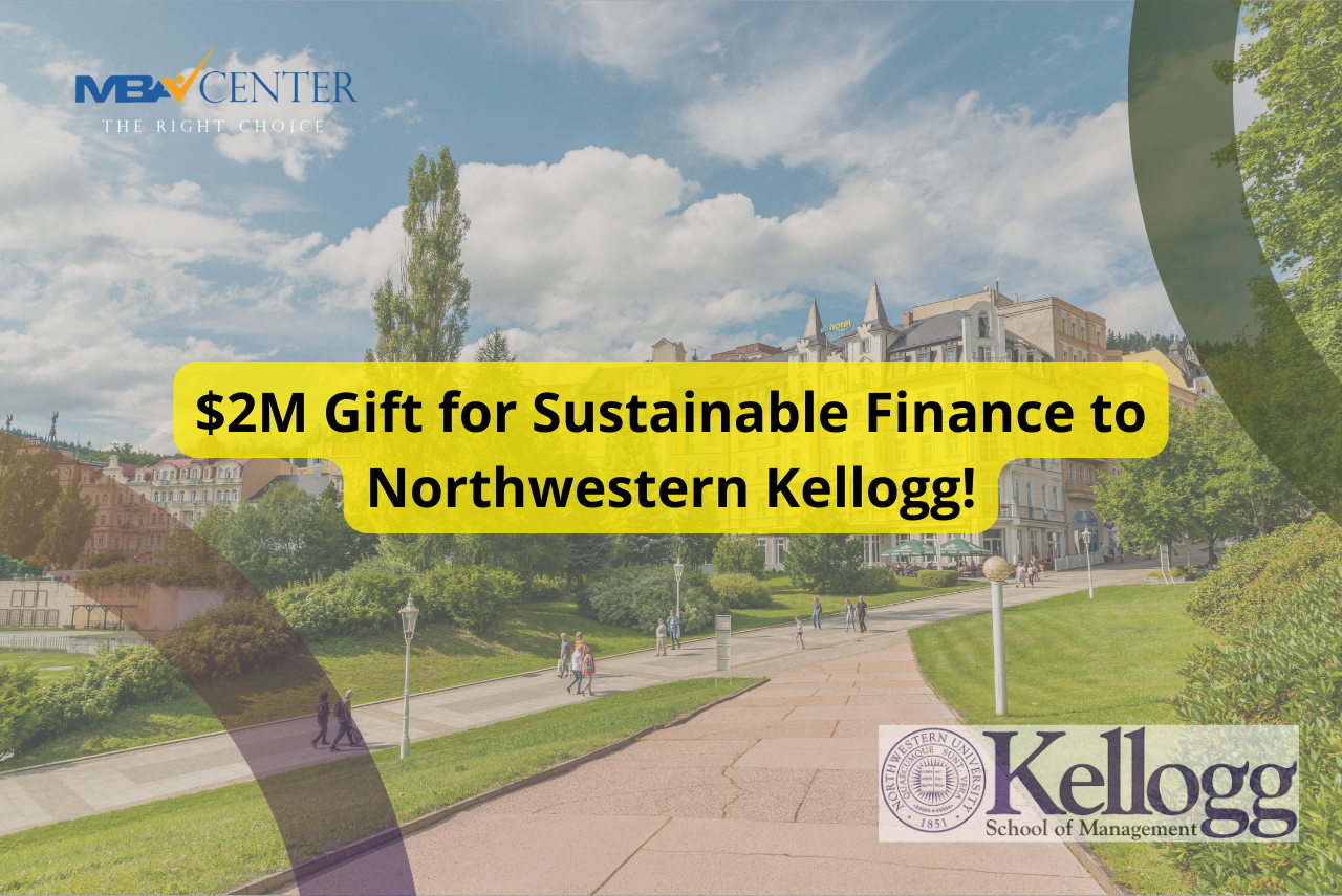 $2M Gift for Sustainable Finance to Northwestern Kellogg!